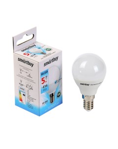 Лампа cветодиодная Е14 P45 5 Вт 4000 К холодный свет Smartbuy