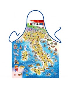 Фартук кухонный с приколом Карта Италии Itati