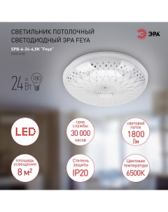 Потолочный светодиодный светильник SPB 6 24 6 5K Feya Б0054082 Era