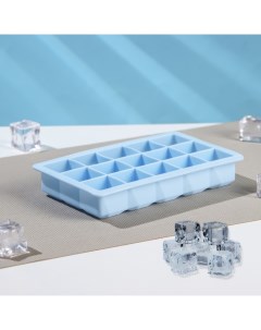 Форма для льда и кондитерских украшений Кубик 11 7x18 7x3 см 15 ячеек 3 4x3 4 Доляна