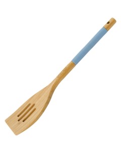 Лопатка кулинарная с прорезью бамбуковая голубая 33 см Guffman