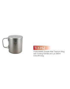Ti3352 Ultralight Mug Titan 300ml термокружка Keith titanium
