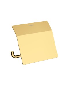 Держатель туалетной бумаги с крышкой AddStoris полированное золото 41753990 Hansgrohe
