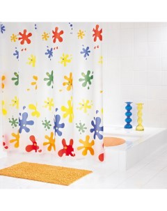 Штора для ванных комнат Splash цветной 180 200 Ridder