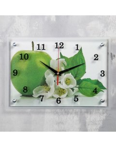 Часы настенные серия Кухня Яблоко 25х35 см Сюжет