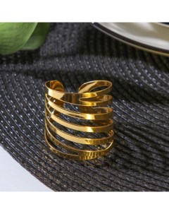 Кольцо для салфеток Линии 4х4х4 см золотой Nobrand