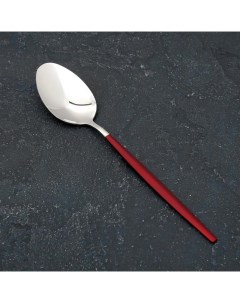 Ложка столовая Блинк 22х4 см на подвесе цвет серебряный красная ручка Magistro