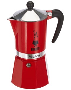Гейзерная кофеварка Bialetti 4963 Rainbow Espresso Maker Red Nobrand
