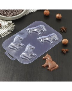 Форма для шоколада и конфет Шоко Единорог цвет прозрачный пластик Sima-land