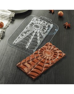 Форма для шоколада и конфет Плитка Лучи Добра 17х8 5х0 8 см цвет прозрачный Sima-land