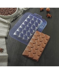Форма для шоколада и конфет Плитка Сейши 17х8 5х1 см цвет прозрачный Sima-land