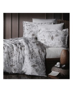 Комплект постельного белья Satin Luna евро сатин 50 x 70 см 70 x 70 см серый Ecosse