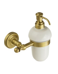 Дозатор для жидкого мыла настенный керамикабронза Mirella 17165 Migliore