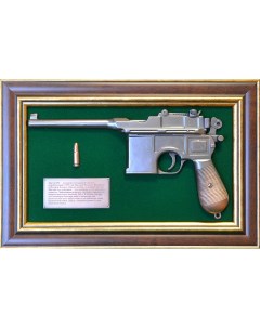 Панно с пистолетом Маузер Подарки от михалыча