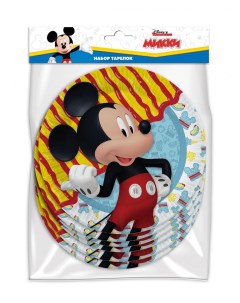 Набор бумажных тарелок Mickey Mouse 3D 180 мм 6 штук 299222 Nd play