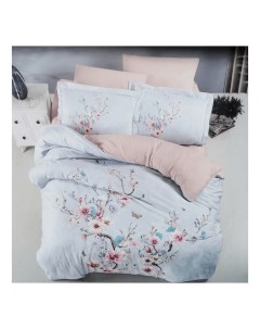 Комплект постельного белья Satin Lusia полутораспальный сатин 50 x 70 см голубой Ecosse