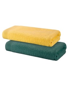 Набор махровых полотенец 70х140 2шт Пикантный зеленый Желтый Guten morgen