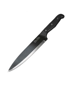 Нож кухонный Классик шеф лезвие 19 см черная пластиковая ручка Spacemarket