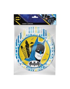Набор бумажных тарелок Batman желтый d 180 мм 6 шт Nd play