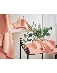Полотенце махровое Peach без рисунка розовый Guten morgen