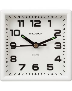 Часы Будильник пластиковый 95x95мм с сигналом 08 10 801 1049314 Troyka