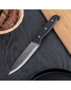 Нож кухонный Классик универсальный лезвие 13 см чёрная пластиковая ручка Nobrand