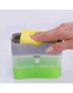 Диспенсер жидкости для мытья посуды с губкой дозатор мыла Гаражный человек