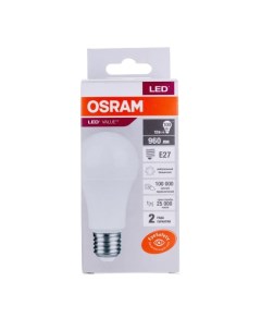 Лампа LED LV CLA А60 12W E27 4000K 960lm мат 118x60 Osram