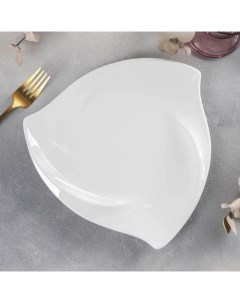 Тарелка треугольная Ariela 25 5 см цвет белый Wilmax