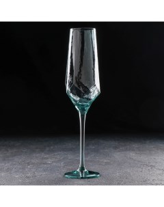Бокал для шампанского Дарио 180 мл 5x27 5 см цвет изумрудный Magistro