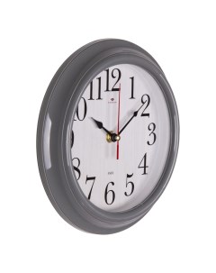 Часы круглые 21 см корпус серый Классика Рубин