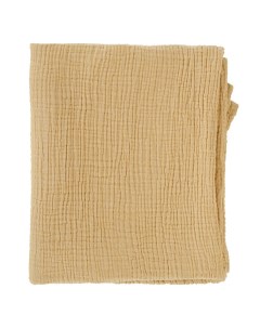 Одеяло из жатого хлопка горчичного цвета essential 90x120 см горчичный Tkano