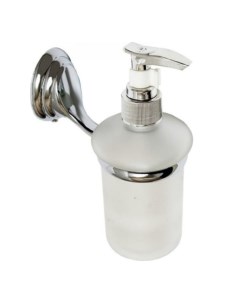 Дозатор для жидкого мыла 6883 подвесной матовое стекло хром Аквалиния