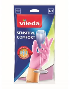 Перчатки для уборки Sensitive для деликатных работ р L Vileda