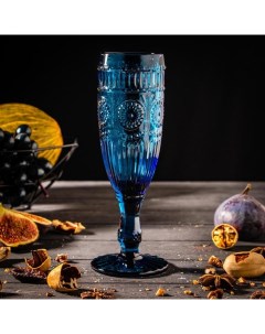 Бокал для шампанского Ларго 180 мл 7x19 7 см цвет синий Magistro