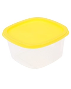 Контейнер пищевой BioFresh 900 мл квадратный цвет желтый Искрапласт