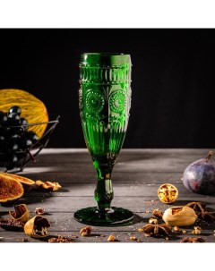 Бокал для шампанского Ларго 180 мл 7x19 7 см цвет зелёный Magistro
