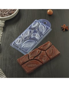 Форма для шоколада Какао дольки 7x15x1 см цвет прозрачный Выдумщики
