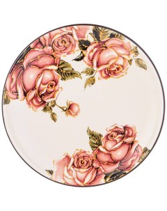 Набор из 6 штук Тарелка Корейская роза 21х21х2 5см керамика 358 1702 6 Agness