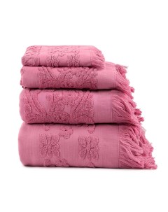 Полотенце для ванной банное универсальное Isabel Soft 70x140 с баxромой маxра розовое Arya