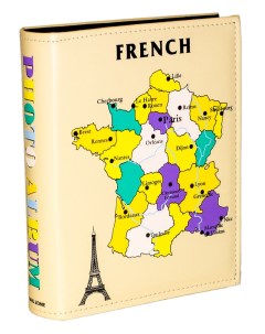 Фотоальбом Карта Франции 200 фото 10х15 см кармашки Uniteme