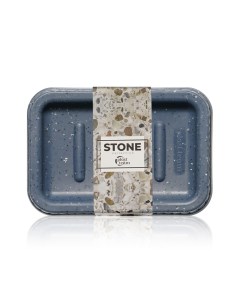Мыльница Stone темный камень 130х90х30мм Plast team