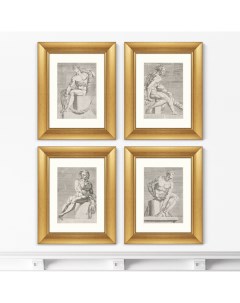 Набор из 4 х репродукций картин в раме На Пантеоне 1551г Размер каждой 40 5х50 5см Картины в квартиру