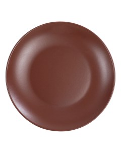 Тарелка десертная Alfa 21 см темно коричневая Keramika