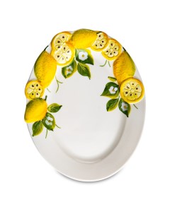 Блюдо сервировочное овальное Лимоны и цветы 22 х 12 х 3 см Edelweiss