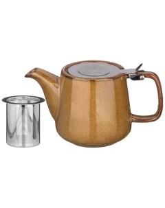 Набор из 2 штук Чайник с ситом Luster 500мл 19х8 5х10см коричневый керамика 470 379_ Bronco