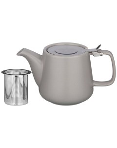 Чайник с ситом Velour 500мл 19х8 5х10см серый керамика 470 371_ Bronco