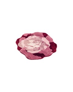 Мягкий коврик Fleur для ванной комнаты 70х70 см цвет розовый Moroshka