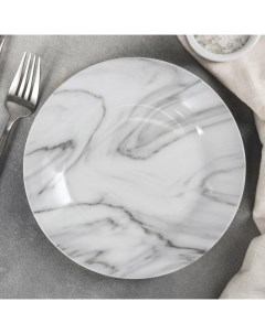 Тарелка десертная Мрамор d 19 см цвет серый Доляна