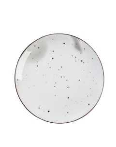 Тарелка плоская DOTS white d 20 см Porvasal